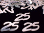 "25" Confetti, SIlver Available by the Packet or Pound